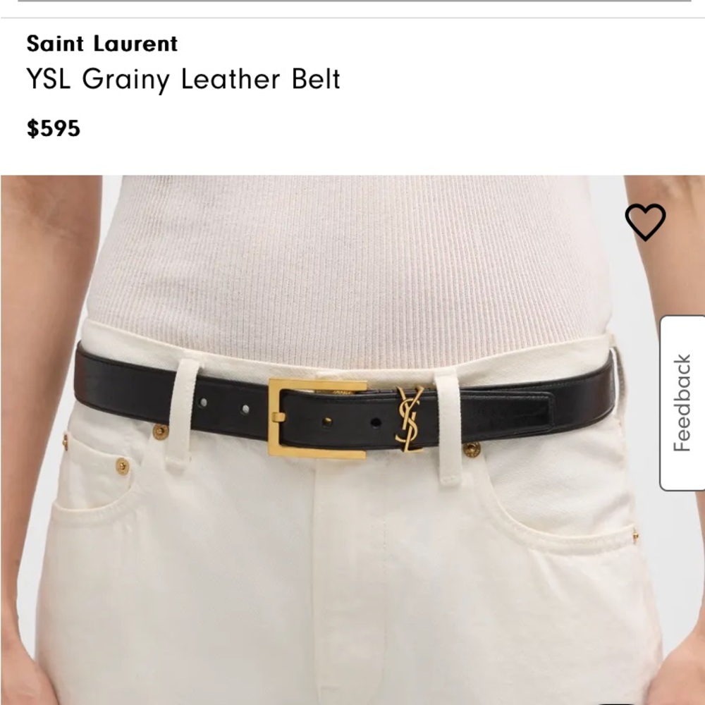 New Authentic YSL belt size 80